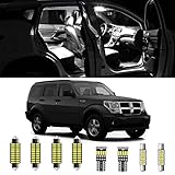 AWALITED 8pcs White Interior LED Lights Kit for 2007 2008 2009 2010 2011 Dodge Nitro Super Bright LED Map Dome Cargo Replacement Light Bulbs