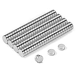 BTLIN Mini Neodymium Magnet, Strong Small Round Magnets for Fridge Whiteboard Magnetic Board Noticeboard Office Crafts 6x2 mm 100Pcs
