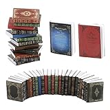 48pcs 1:12 Scale Miniatures Dollhouse Books, Assorted Timeless Miniatures Books Dollhouse Decoration Accessories Mini Miniatures Books for Christmas Pretend Play
