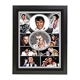 Presley King of Rock n Roll Icon Framed Wall Mountable Clock Gift