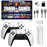 ScriMemo Upgraded Retro Game Console with 21000+ Classic Games - Dual Controllers, Plug & Play, 2 Players for TV, HDMI Output, Family Entertainment System