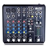 ALTO TrueMix 600 Audio Mixer with 2 XLR Mic Ins, USB Audio Interface and Bluetooth for Podcasting, Live Performance, Recording, DJ, PC and Mac