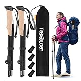 TREKOLOGY TREKZ XE Hiking Poles Walking Sticks – Lightweight Foldable Aluminum Trekking Poles – For Men Women Seniors
