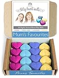 Mum's Favourites - Mixed Wax Melts - 4 Each of 4 Angel,4 Fresh Linen, 4 Lavender, 4 Vanilla Wax Melts Gift Set for Mother's Day 16 x 5 g Heart Shaped Scented.