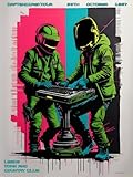 onthewall Daft Punk Daftendirektour 30x40cm Art print Poster by Andre Ibanez