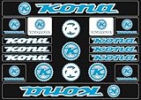 Bicycle Replacement Decal Set Adhesive Vinyl Sticker Compatible for Kona Frames Blue (Glossy)