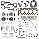 21mm Pistons W/Connecting Rods Head Gaskets Set Fit For Audi A3 A4 Q5 A6 TT VW Tiguan Passat Jetta Golf GTI Beetle Eos Scirocco CC 2008-2015 2.0 TSI TFSI CAEB CDNB CDNC 06H198401A 06J198401B