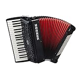 Hohner A16721S Bravo Line Facelift III -96 Bass Chromatic Piano Accordion with Gig Bag, Black