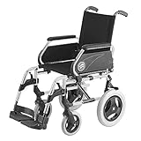 Sunrise Modern Style Breezy 250 Alloy Steel Wheelchair, Small Seat, 43 cm, Red, Blue, Gold, Chrome - 16 kg, Foldable, 125 kg Weight Capacity