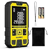OLUFEY Laser Measure 50M,Laser Distance Meter Device IP54 Portable Digital Measure Tool Range Finder with Bubble Levels and LCD Backlit