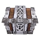Nemesis Now World of Warcraft Silverbound Treasure Chest Box 10.5cm, Resin, Silver/Brown, Official World of Warcraft Merch, Treasure Chest Box, Gaming Controller Box