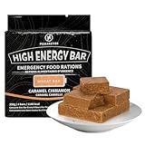 PEAK4RATION High Energy Bar | Emergency Ration Biscuits - Caramel Cinnamon 1145kcal 250g | Long Shelf-Life Compressed Biscuits 1 Day Supply - Compact Survival MRE Food Ration Bar