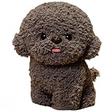 KUKUShining Poodle Plush, Soft Cuddly Stuffed Animal Puppy Doll Realistic Standing Dog Plushie Toys Gift for Kids Boys Girls(Grey,30cm/11.8in)
