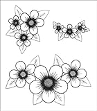 Heartfelt Creations Cling Rubber Stamp Set 5"X6.5"-Posy Patch Clusters