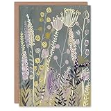 Artery8 Greeting Card Spring Wildflower Meadow Artwork Floral Nature Blank For All Him Or Her Art Birthday Card