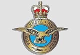 Royal Air Force RAF Badge Badge Decal Sticker Car, Van, Laptop, Doors or Walls Ideal for Camper Vans, Caravans Cars and Vans National Pride