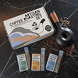 Roast Your Own Coffee Gift Set for Coffee Lovers - includes artisan Roasting Pan Green Coffee Beans How to Guide Light Medium Dark Level