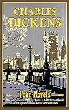 Charles Dickens Four Novels: The Adventures of Oliver Twist, A Christmas Carol, Great Expectations, A Tale of Two Cities (Leather-bound Classics)