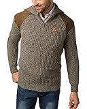 Rydale Danby 1/2 Zip Men's Crew Neck Shooting Sweater Pheasant Motif Chunky Knit Jumper