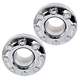 2 PCS Chrome Open Front 4x4 Wheel Center Cap Replacement for 2005-2018 Ford F350 F-350 Dually Pickup Truck OEM 5C3Z1130TA