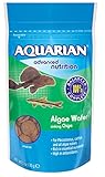 AQUARIAN Complete Nutrition, Aquarium Algae Eater Fish Food, Sinking Algae Wafers, 85 g Bag