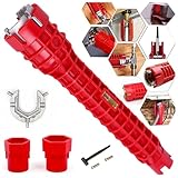 Ninoclar 8 in 1Multifunctional Kitchen Faucet Sink Basin Wrench, Kitchen Drain Tub Removal nut Plumbing Plumber, for Tight Spaces Installation and Repairs Tools