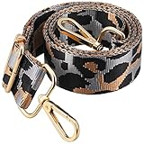 FANTESI Adjustable Replacement Leopard Print Wide Shoulder Crossbody Bag Straps with Clips for Women