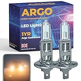 Argo H1 Headlight Bulb 55w Halogen 2500k Bright Replacement H1 Bulb 448 P14,5s Car Van Front Fog Light Lamp Main Dipped High Low Beam Upgrade Halogen H1 Bulbs 12v