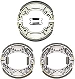 Master Chen Front Rear Brakes Brake Shoes Drum for Yamaha Grizzly 125 YFM125 2004-2013 - Breeze 125 YFA1 1992-2004 - Raptor 50 YFM50 2004-2008 - 80 YFM80 2002-2008 - Badger YFM80 1992-2001 Y527 Y503