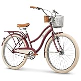Huffy Deluxe Cruiser Women's Bike 26" - Dark Berry