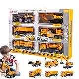 Engineering Vehicle Toy | Dump Truck Toys,6X Toys Heavy Duty, Excavator Alloy Pull Back Crane For Ages 4-6