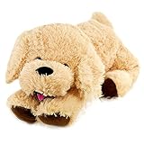 28" Jumbo Plush Puppy Giant Dog Lying Soft Stuffed Cuddly Teddy Toy Lifelike Cute Puppy