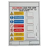 Cantilever Racking Weight Load Notice Sign, 356mm high x 254mm Wide - Supplied Blank (Vertical)