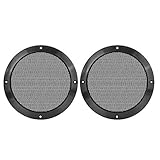 X AUTOHAUX 2pcs 6.5" Car Glossy Audio Speaker Cover Mesh Grill Horn Guard