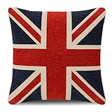Rapport Home Stunning Thick Heavyweight Chenille RED White Blue Union Jack 18" CUSH, Multi-Colour, 45x45cms