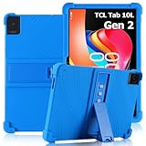ATOOZ for TCL TAB 10L Gen 2 Case 10.1 Inch 2023 Shockproof Soft Silicone Tablet Case for Kids with Stand (Blue)