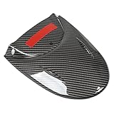 Fydun Motorcycle Rear Mudguard Extender Carbon Fiber Pattern Glossy with Mounting Accessories Replacement For Street Triple 765 R 2017‑2022