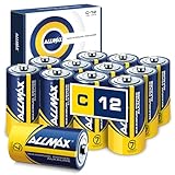 Allmax C (LR14) Maximum Power Alkaline Batteries (12 Count) – Ultra Long-Lasting, Leakproof Design, 7-Year Shelf Life, Maximum Performance (1.5V)