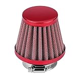 Air Intake Filter, Universal 38mm Air Filter Pit Bike Air Filter Intake Induction Kit for Off-road Motorcycle Atv Quad Dirt Pit Bike (Red)