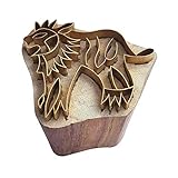 Royal Kraft Lion Brass Wooden Stamps for Block Printing on Clay, Pottery, Fabric BDtag018