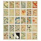 HOSTEESSCHOICE Vintage Art Postcards set of 30 Post card of Japanese Artist Korin Furuya Art Sea variety pack Famous Painting Scenery,4 x 6 Inches