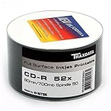 Ritek 901OEDRPSN001 50 x Traxdata Full Face Inkjet Printable White CD-R 52x Blank Discs 700MB CDR