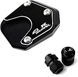 XYJTC Motorcycle Stand Extension, Side Stand Pad For CBR1000RR 2004-2007 Motorcycle Accessories Kickstand Foot Side Stand Enlarger Pad & Valve Caps,stable(Black Combo)