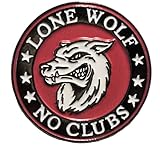 GBJUK Lone Wolf No Bike Club Metal Enamel Motorcycle Motorbike Pin Badge Lapel Brooch