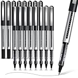 APOGO Rollerball Black Gel Pens 16-Pack, 0.5mm Quick-Drying for Note Taking, Sketch, Bullet Journal - School & Office Supplies