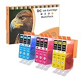 D&C Compatible Ink Cartridge Replacement for Canon PGI-520 CLI-521 for Canon Pixma iP3600 iP4600 iP4700 MP540 MP550 MP560 MP620 MP630 MP640 MP980 MP990 MX860 MX870 (9-Pack)