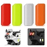 Garegce 40PCS Reflective Stickers Strips Tape Waterproof High Visibility Reflectors for Motorcycle Vehicle Car Bike Helmet Hard Hat (Red, Yellow, White, Orange)