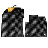 FSW - Tailored Mats - Fits PEUGEOT Partner 2019-Onwards 3mm Heavy Duty Rubber - Fitted With Clips - Anti Slip Van Floor Mat, Waterproof With Anti Slip Backing - 2Pc Rubber Floor Mat - Van Accessories