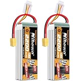 3S Lipo Battery 11.1V 2200mAh RC Lipo Battery Pack 100C with XT60 Plug Compatible with RC Cars, Trucks, Boats, Airplanes, Helicopters, Drone, FPV Racing Hobby Models (2 Pack)