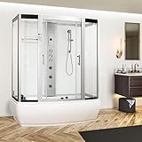 Vidalux Aegean 1700 x 900 Luxury Steam Shower & AirSpa Whirlpool Bath - White
